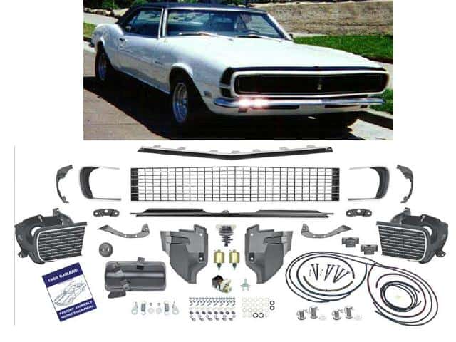 68 Headlamp Conversion Kit: 68 Camaro RS Headlamp Set up